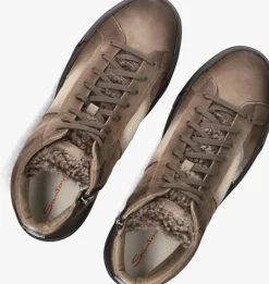 bruine santoni hoge sneakers 22131