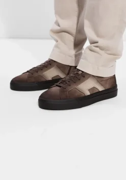 bruine santoni hoge sneakers 22131