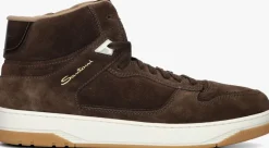 bruine santoni hoge sneakers sue hightop sneaker