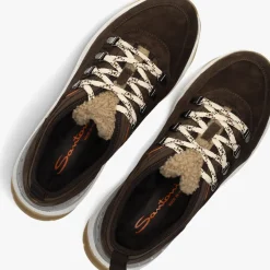bruine santoni lage sneakers 61432