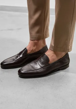 bruine santoni loafers carlos