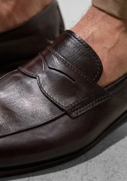 bruine santoni loafers carlos