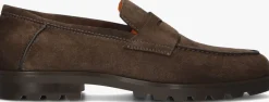 bruine santoni loafers sue penny loafer gz