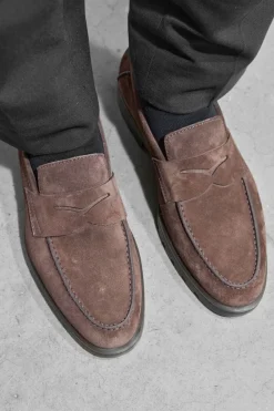 bruine santoni loafers sue penny loafer gz