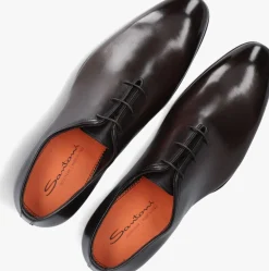 bruine santoni nette schoenen 16229