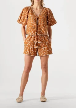 bruine scarlett poppies korte broek kosos shorts