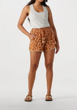 bruine scarlett poppies korte broek kosos shorts