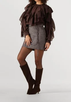 bruine second female blouses fria frill blouse