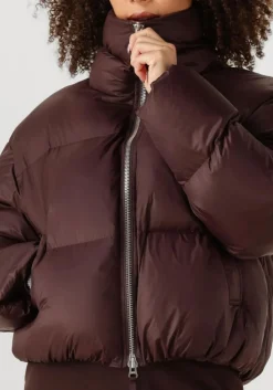 bruine second female gewatteerde jas riya puffer jacket