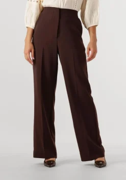 bruine second female wijde broek fique classic trousers