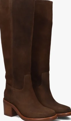 bruine shabbies hoge laarzen puk tuba