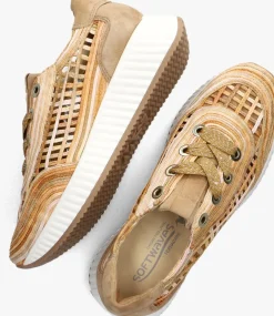 bruine softwaves lage sneakers ariana