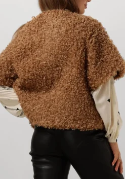 bruine summum gilet jacket faux fur