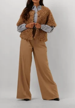 bruine summum gilet jacket faux fur