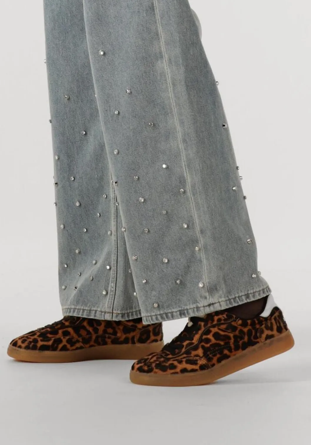 bruine the hoff brand lage sneakers alley leopard