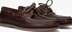 bruine timberland mocassins classic boat heren