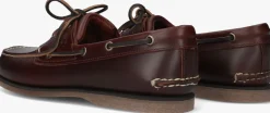bruine timberland mocassins classic boat heren