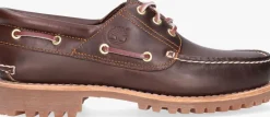 bruine timberland veterschoenen authentics 3 eye classic lug