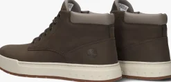 bruine timberland veterschoenen maple grove mid lace up