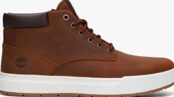 bruine timberland veterschoenen maple grove mid lace up