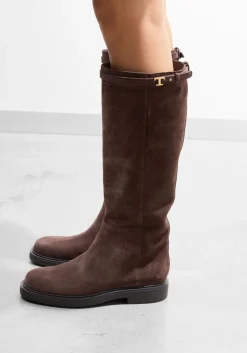 bruine tod's hoge laarzen xxw20l0jm50