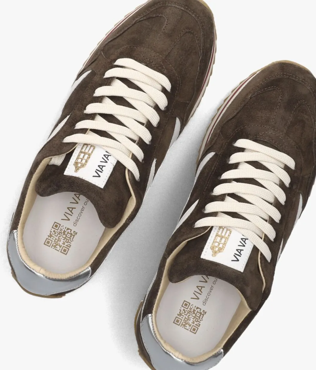 bruine via vai lage sneakers mikki alex