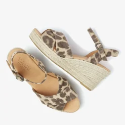 bruine via vai sandalen met hak luisa tiana