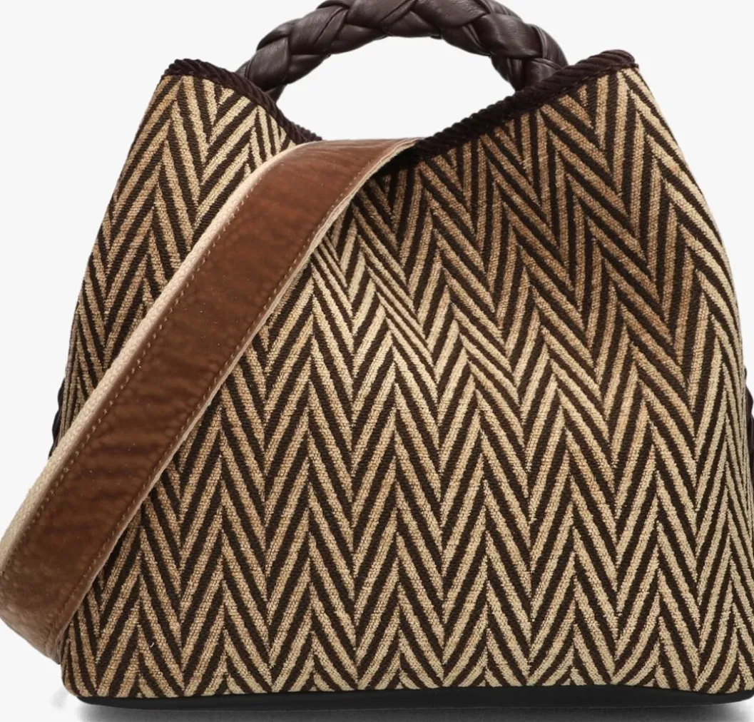 bruine viamailbag schoudertas coral