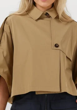 camel co'couture trenchcoats francis crop cape jacket