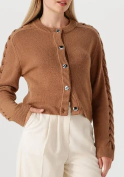 camel dante6 trui haby braided cardigan
