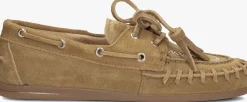 camel posa mocassins boat loafer fringe