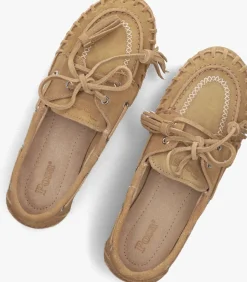 camel posa mocassins boat loafer fringe