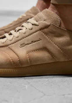 camel santoni lage sneakers oly cube