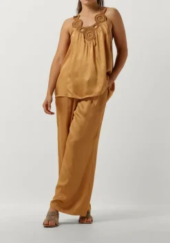 camel summum pantalon pants solid satin