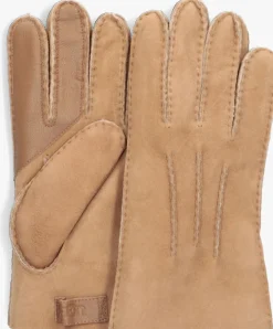 camel ugg handschoenen contrast sheepskin tech glove