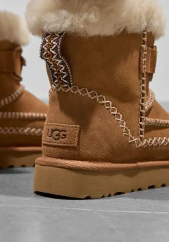 camel ugg vachtlaarzen classic mini alpine