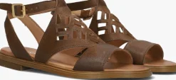 cognac ayana platte sandalen m05088