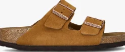 cognac birkenstock slippers arizona sue