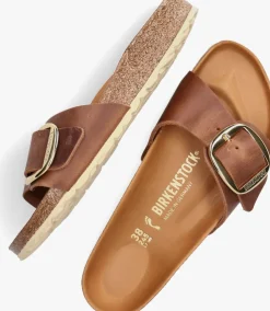 cognac birkenstock slippers madrid big buckle dames