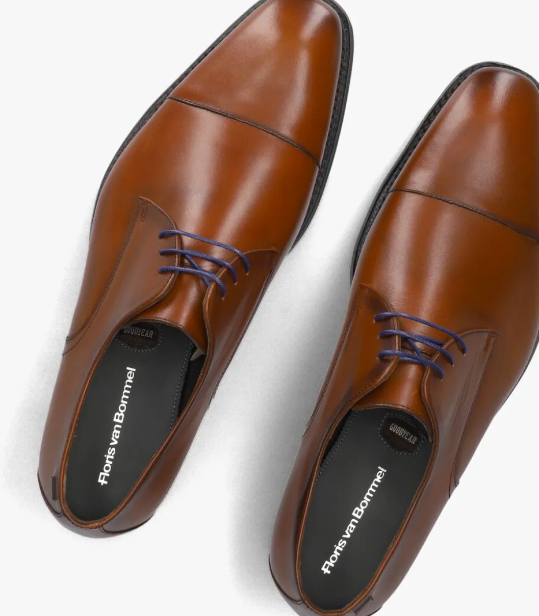 cognac floris van bommel nette schoenen sfm-30310 de loper