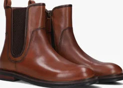 cognac maripe enkelboots fabiola