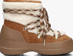 cognac moon boot snowboots mb luna boot shearling