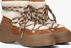 cognac moon boot snowboots mb luna boot shearling