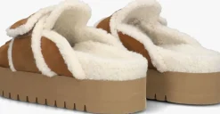 cognac nubikk instappers teddy fur