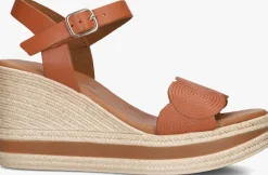 cognac stefano lauran sandalen met hak 8734