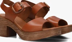 cognac stefano lauran sandalen met hak 930