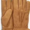 cognac ugg handschoenen point leather glove