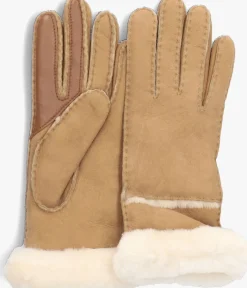 cognac ugg handschoenen seamed tech glove