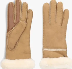 cognac ugg handschoenen seamed tech glove