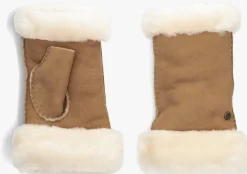 cognac ugg handschoenen sheepskin fingerless glove